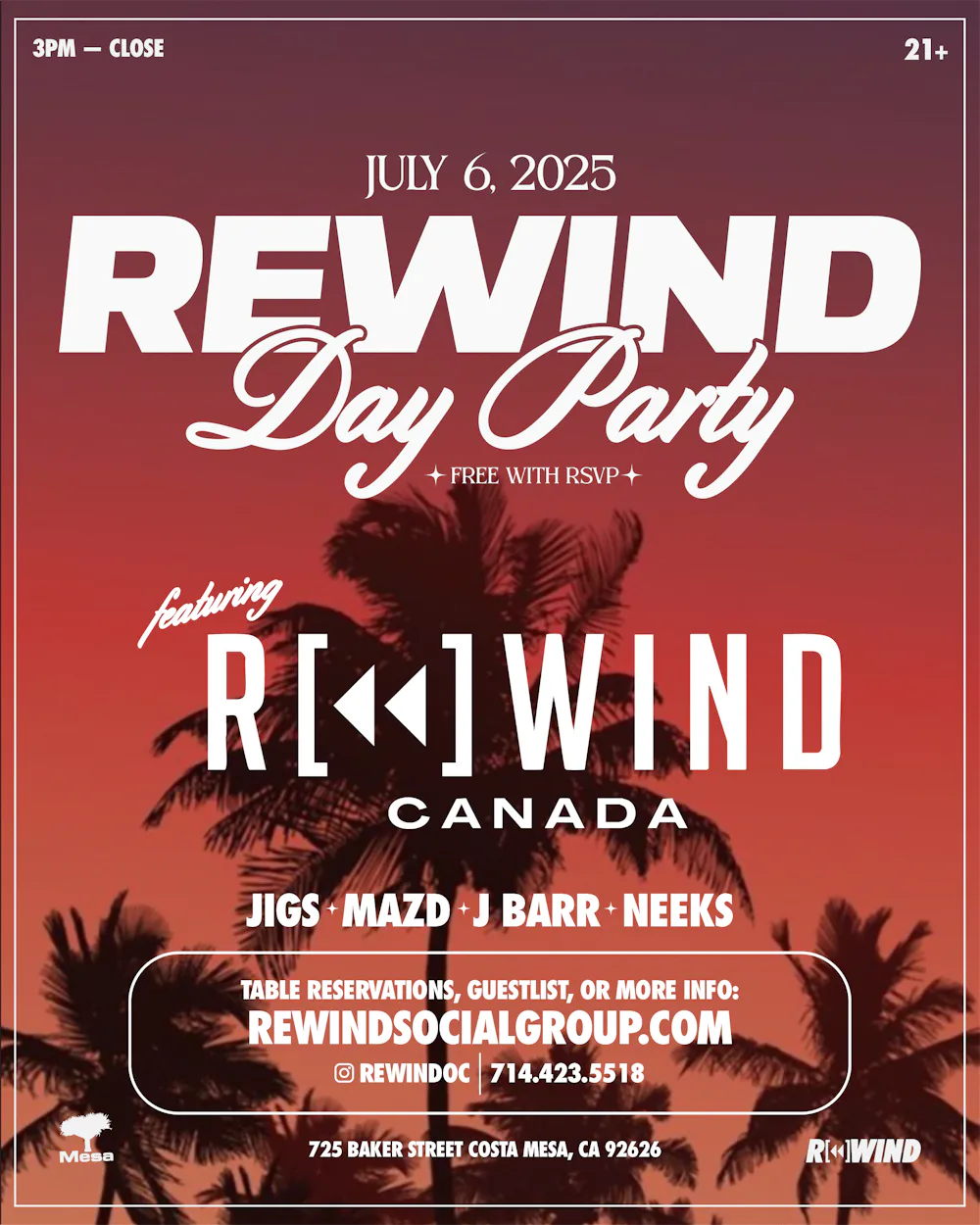 REWIND DAY PARTY | Mesa