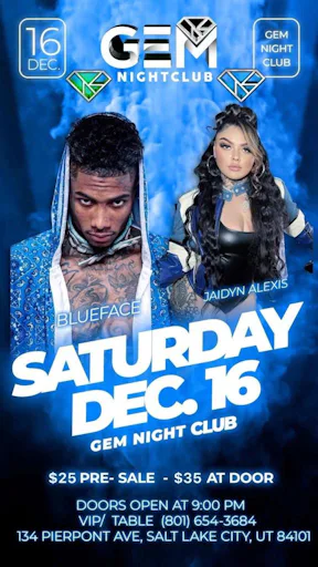 Blueface & JaidynAlexis @ Club Diamond & Emerald