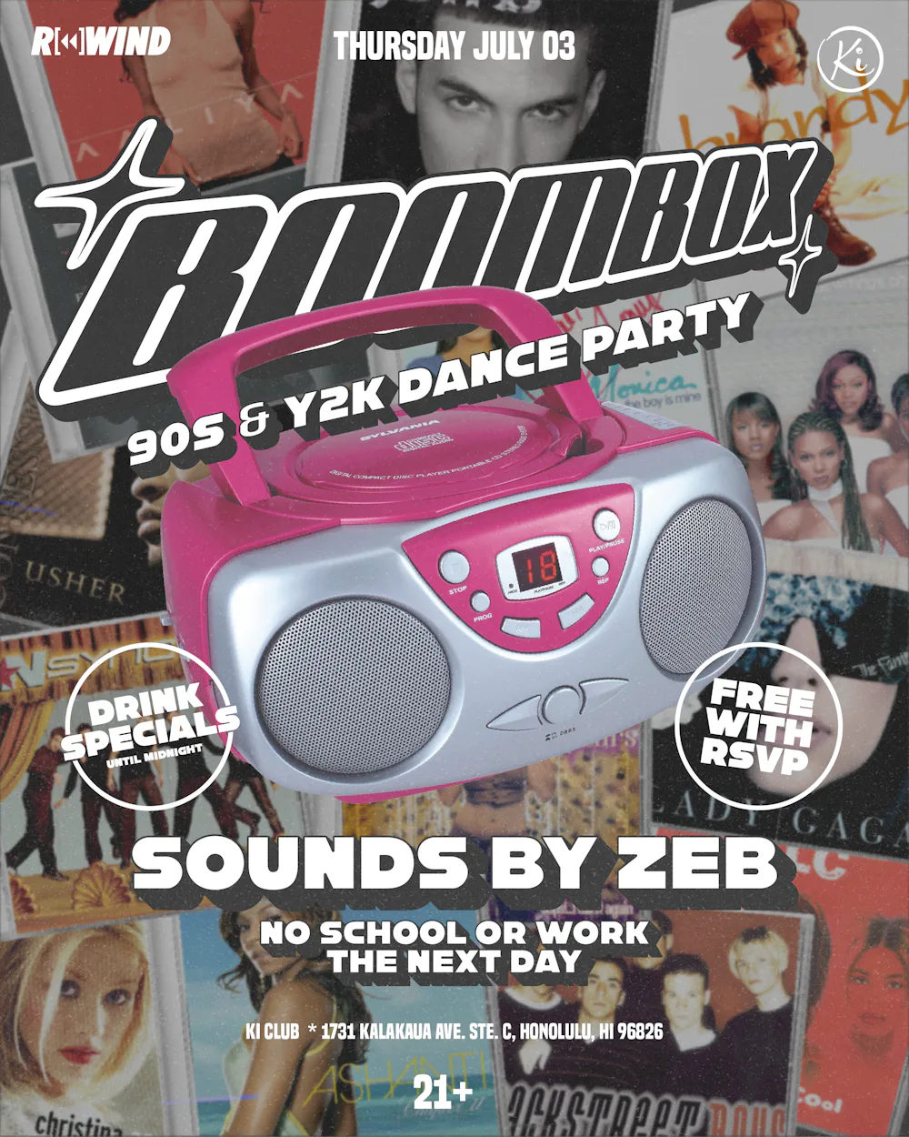 BOOMBOX | Ki Club Hawaii (90s, Pop & Y2K Dance Party)
