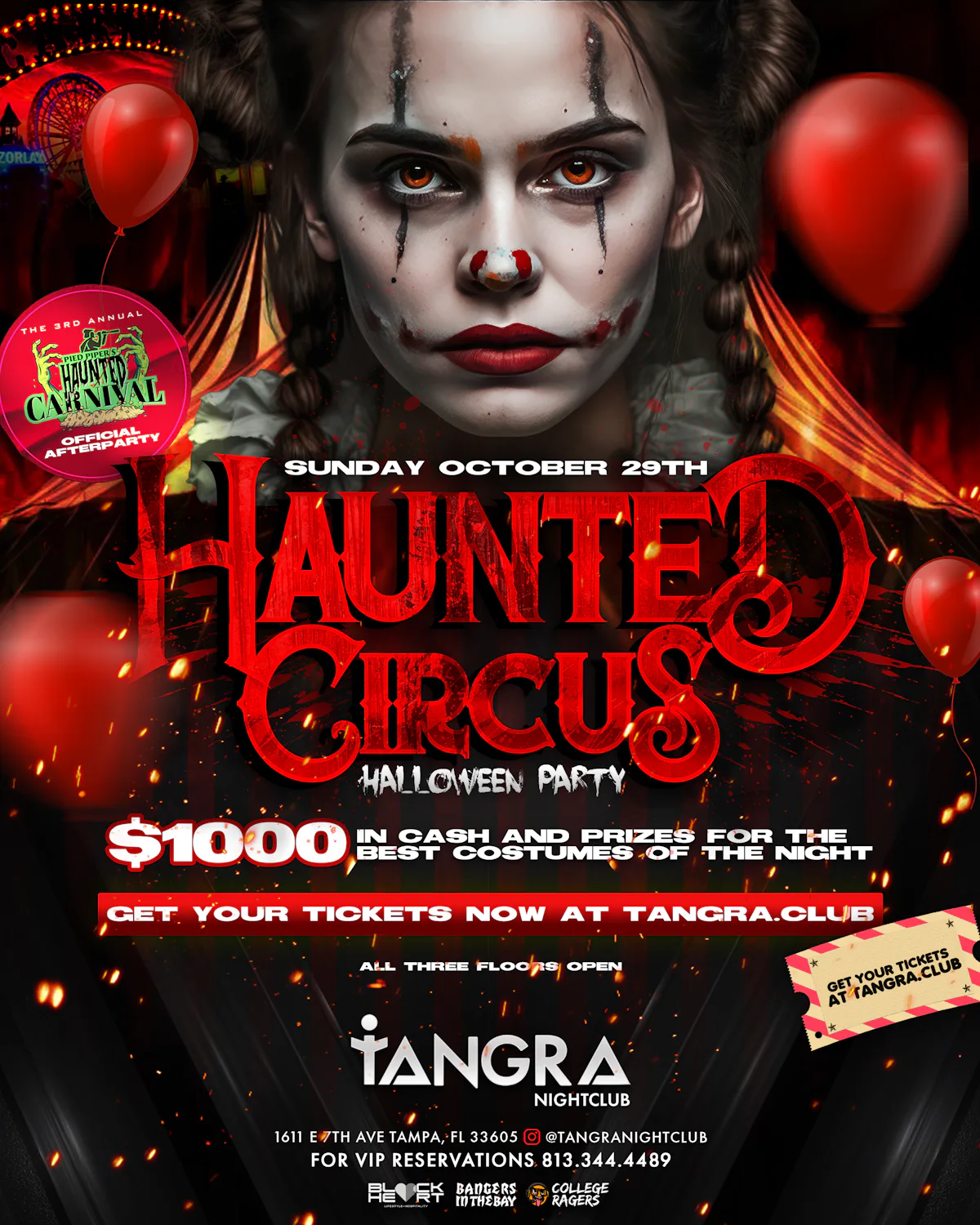Haunted Circus  - Sunday Halloween Party 
