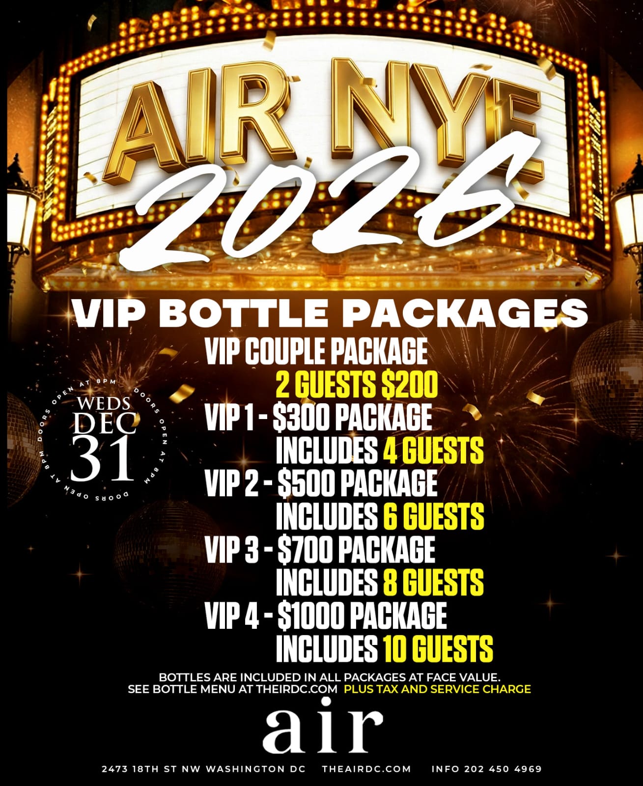 New Years Eve at Air DC