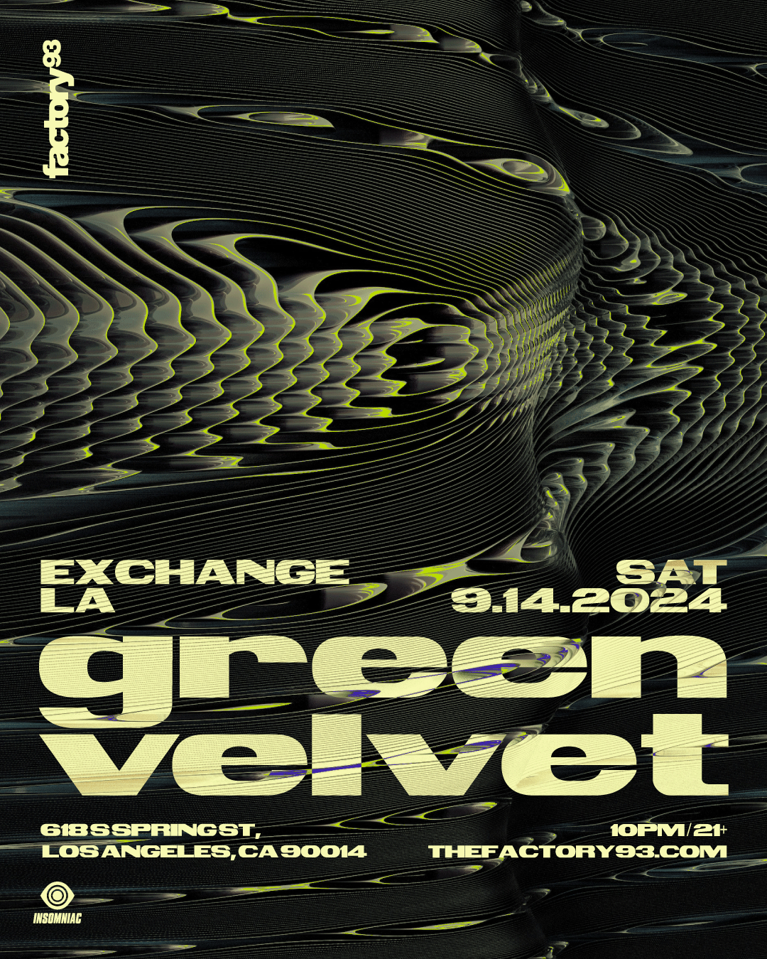 Factory 93 presents  GREEN VELVET
