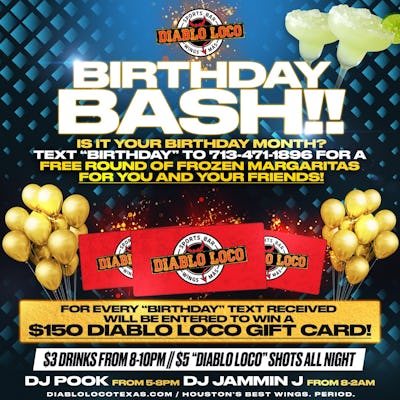Tablelist Buy Tickets And Tables To Friday June Birthday Bash At Diablo Loco Richmond Tablelist Buy Tickets And Tables To Friday June Birthday Bash At Diablo Loco Richmond