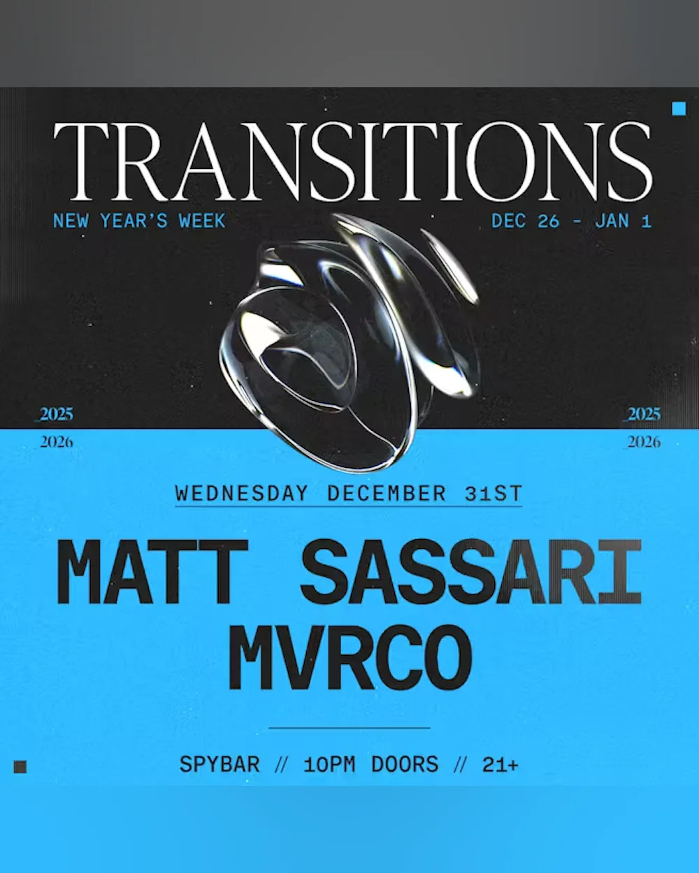 New Years Eve 2026 ft. Matt Sassari