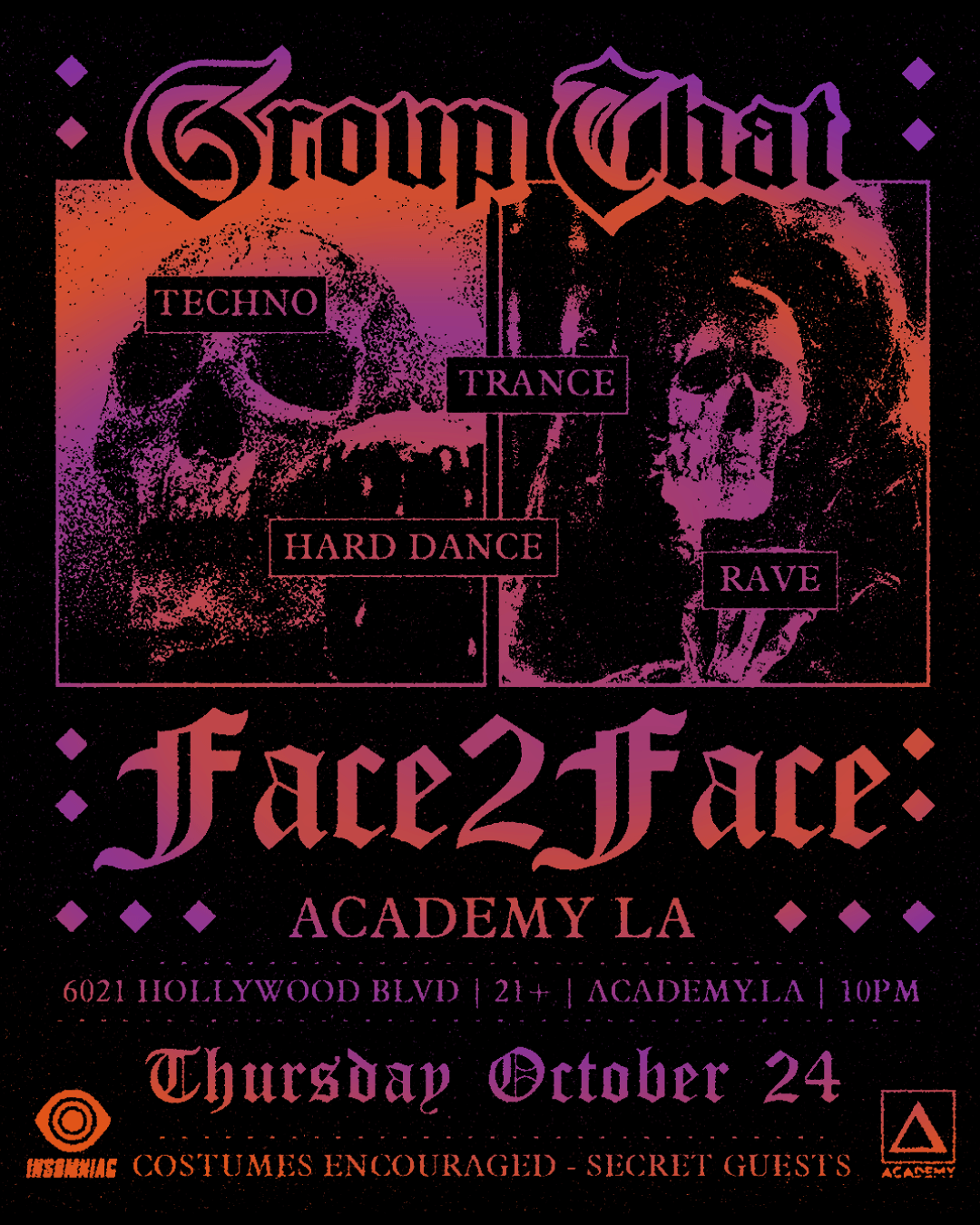 GROUP CHAT HALLOWEEN FACE 2 FACE SETS