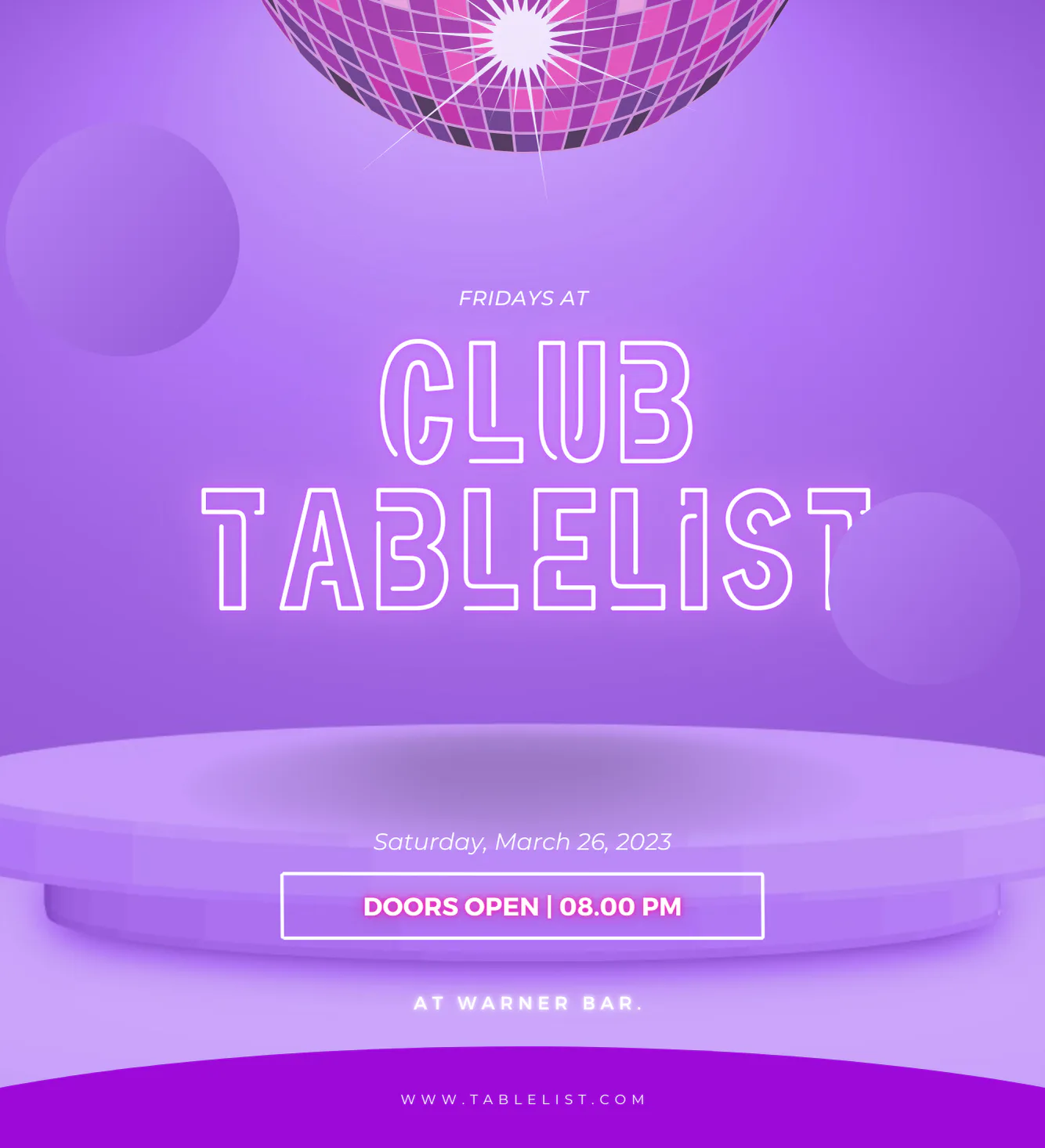 Fridays at Club Tablelist