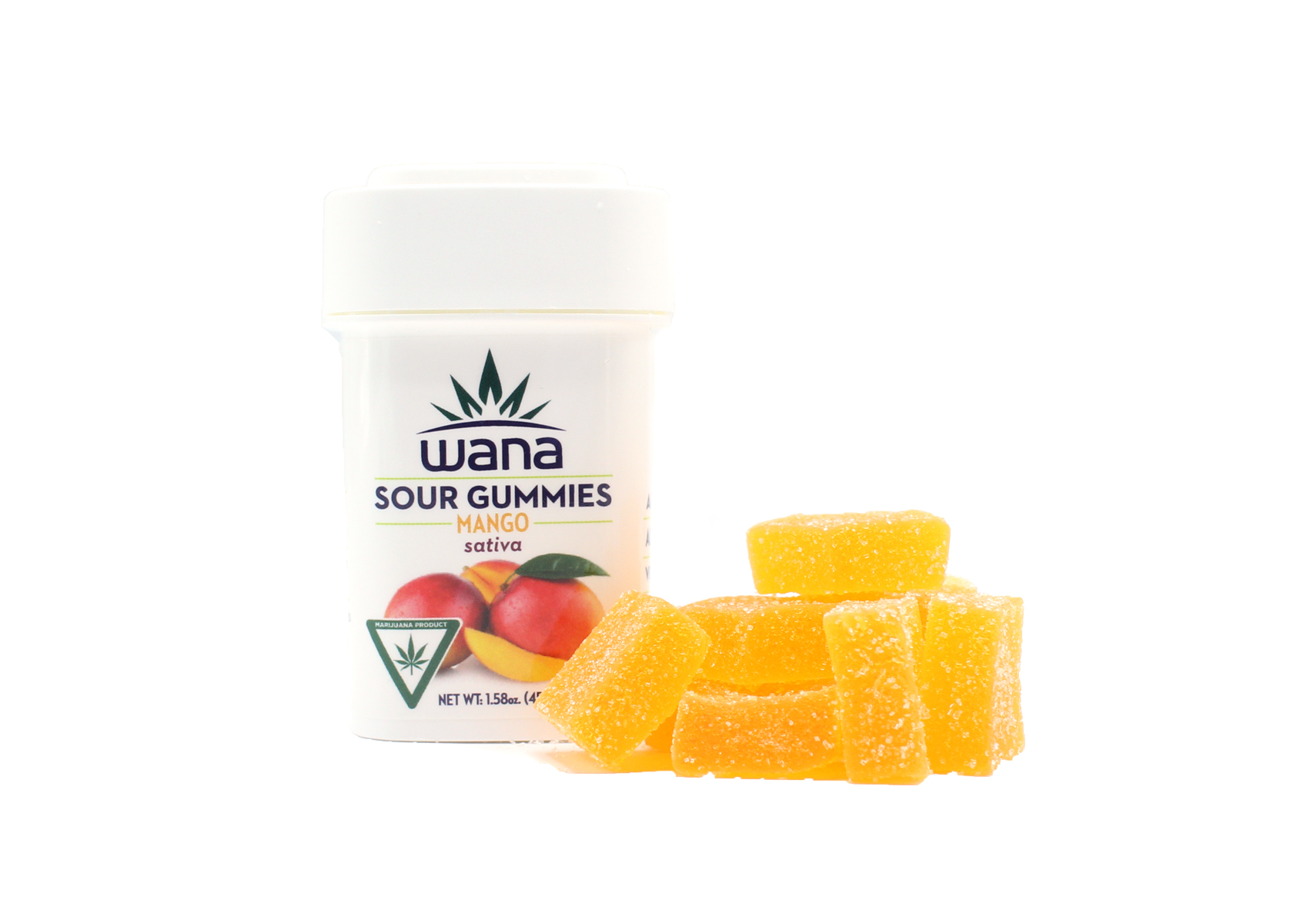 Mango Sour Gummies 100mg | Wana | Grand Rapids - Scribner Ave (REC)