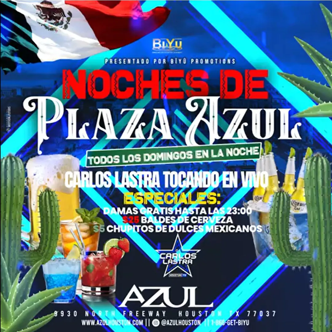 Noches de Plaza Azul con Carlos Lastra Tocando en Vivo