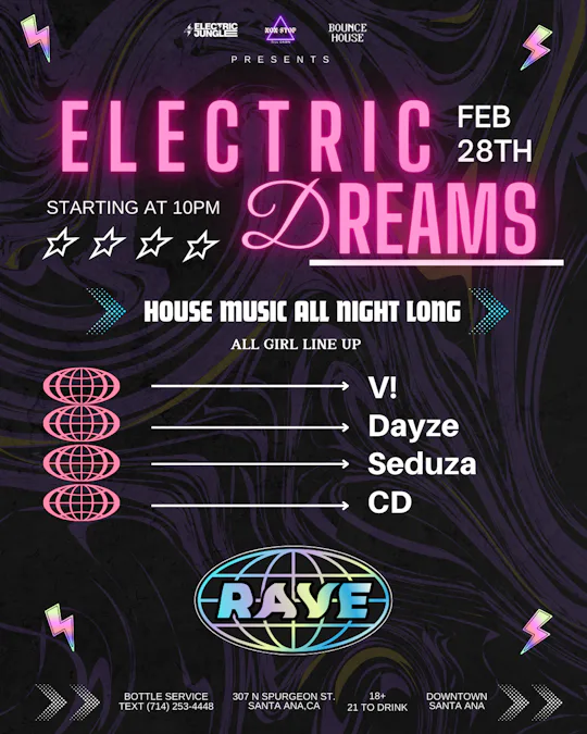 ELECTRIC DREAMS: HOUSE + TECH HOUSE + MORE