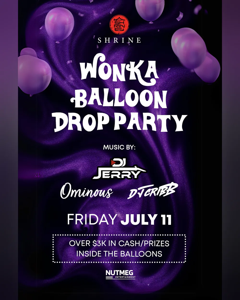 Wonka Balloon Drop Party at Shrine Foxwoods
