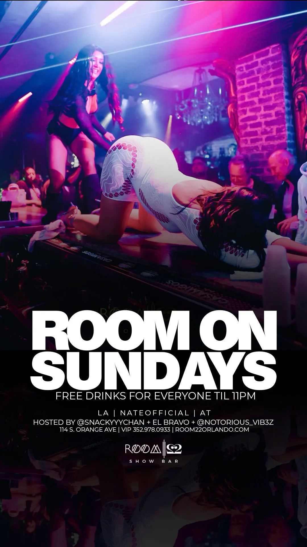ROOM ON SUNDAYS NIGHT!