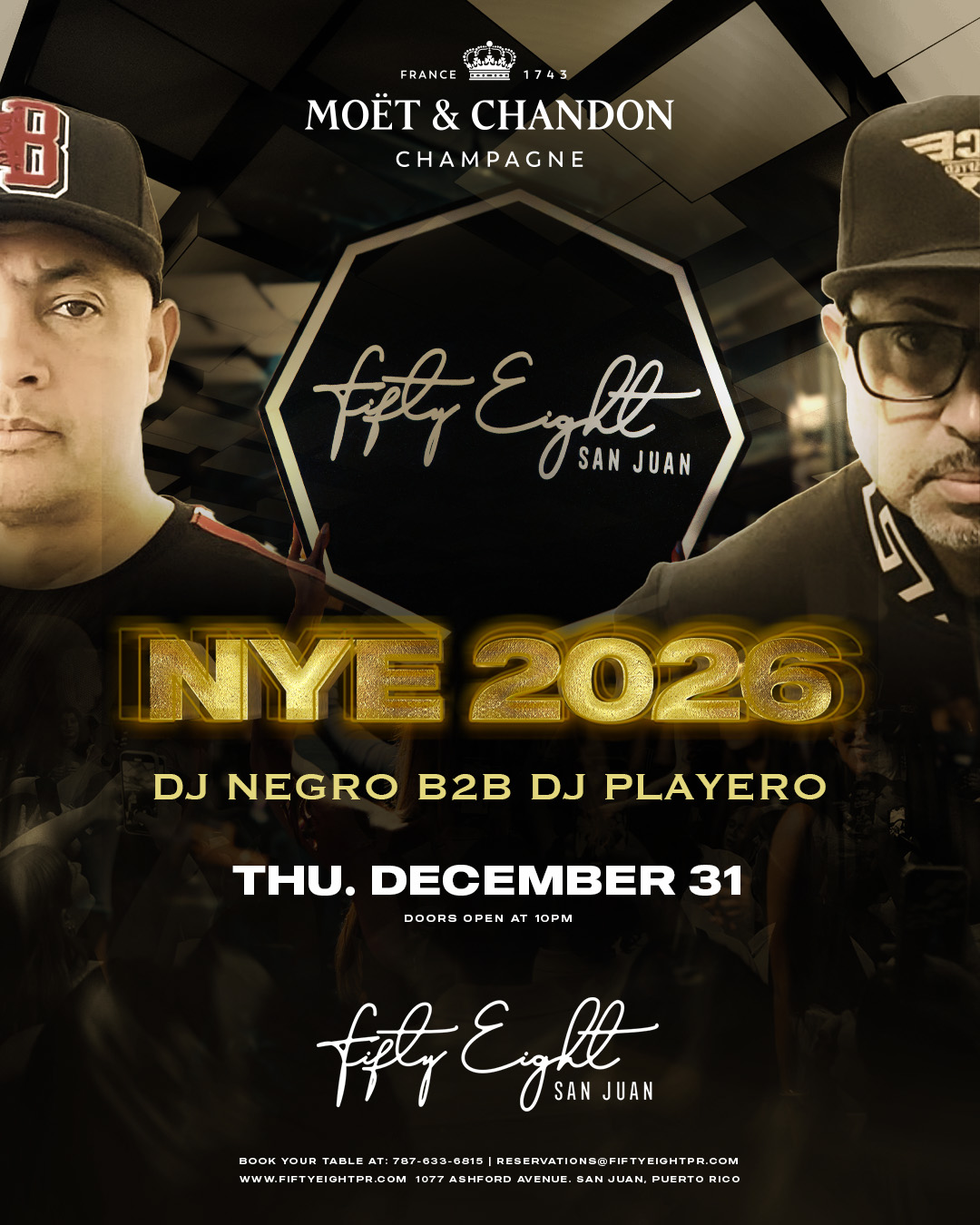 THURSDAY 12/31 | SOUNDS BY DJ NEGRO & DJ PLAYERO 