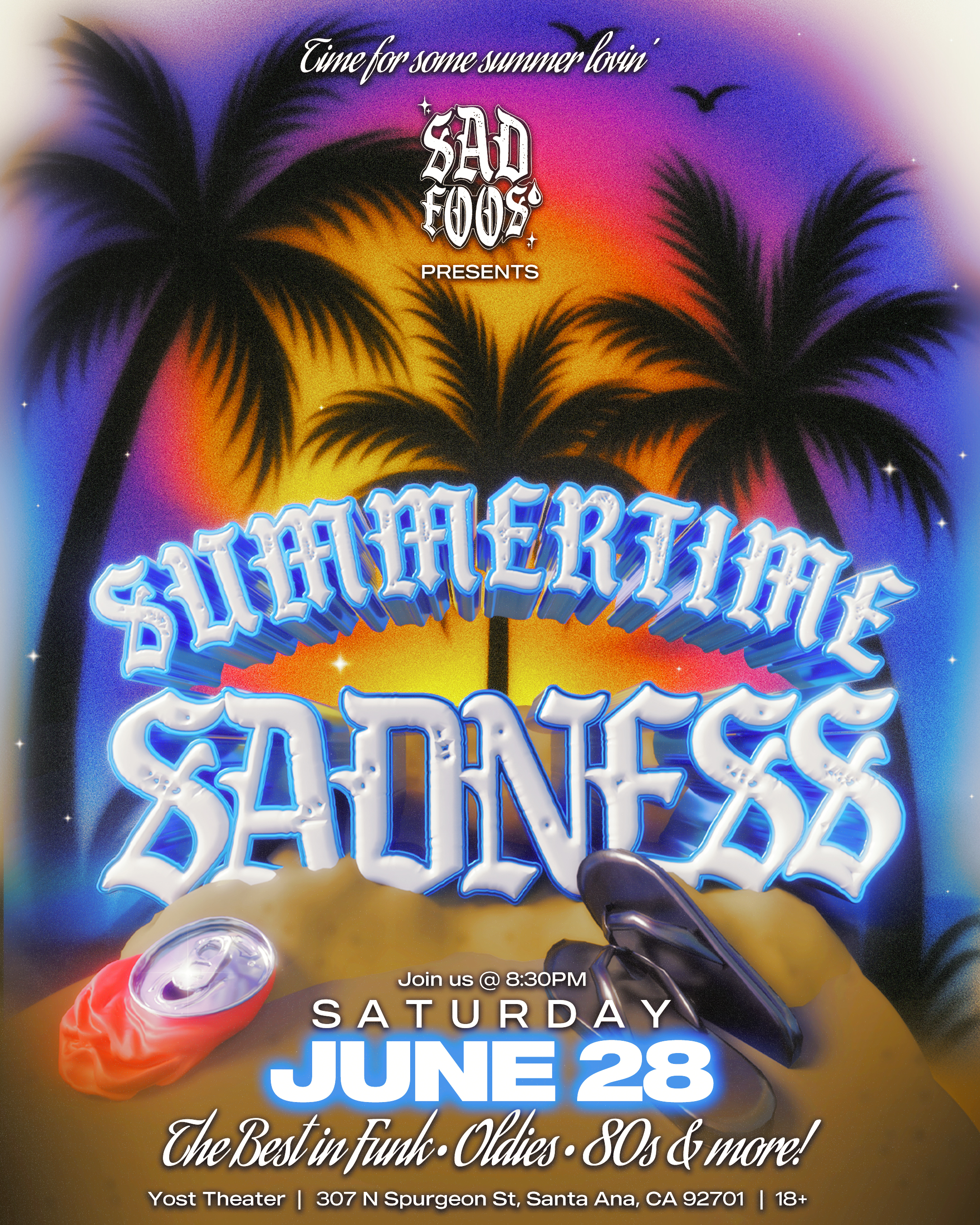 Sad Foos "Summertime Sadness" Funk, Old School, Oldies & 80's y mas