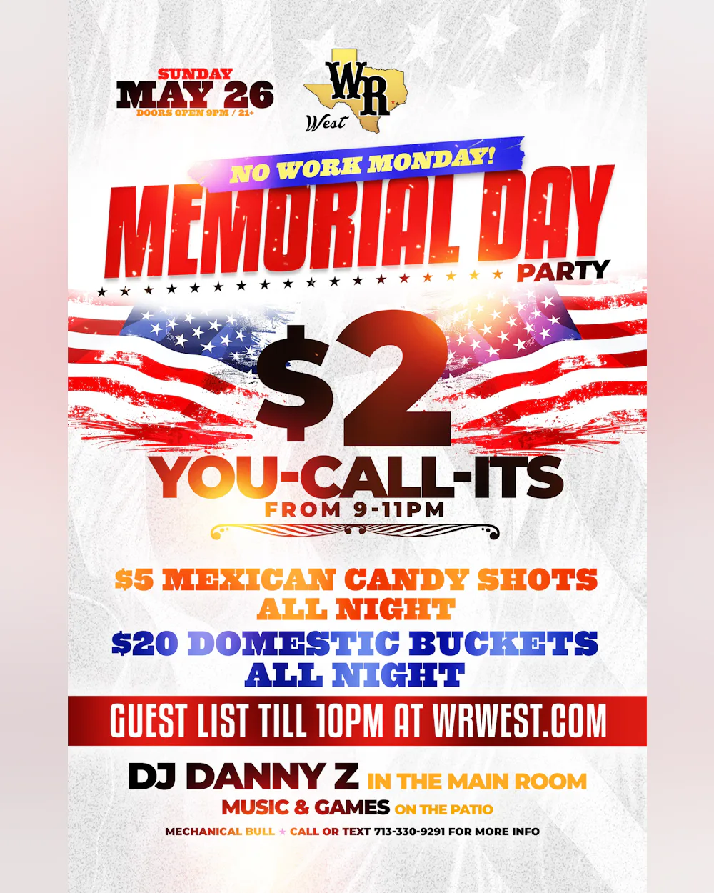 Sunday - Pre Memorial Day Party