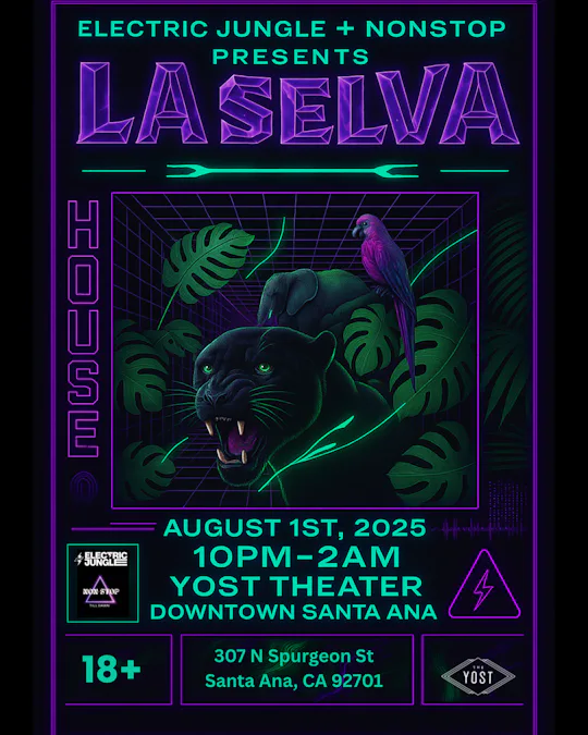 NON-STOP + ELECTRIC JUNGLE PRESENTS LA SELVA HOUSE MUSIC AND MORE