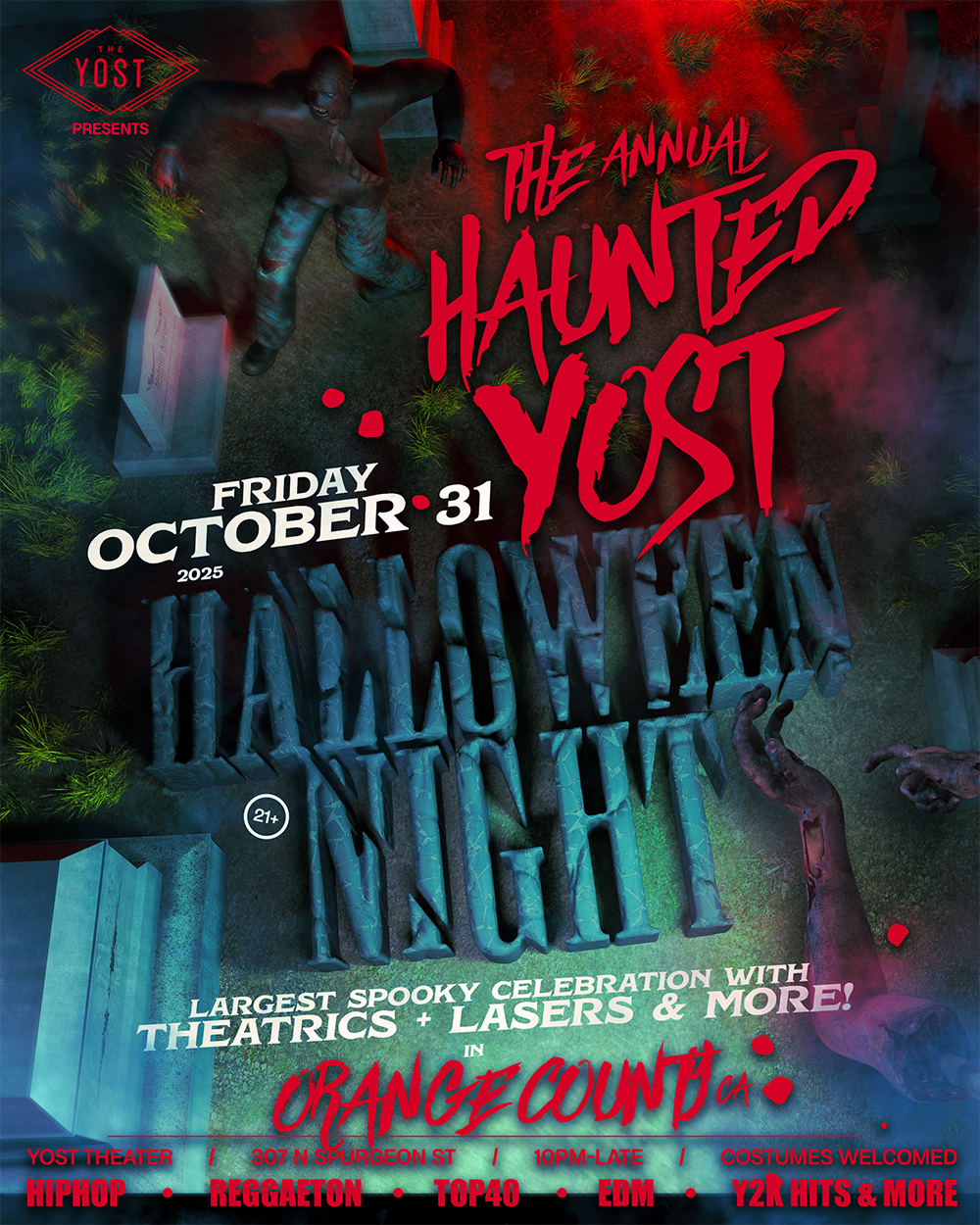 YOST SATURDAYS (21+) Reggaeton, Perreo, Corridos, Banda, Hip Hop Y mas