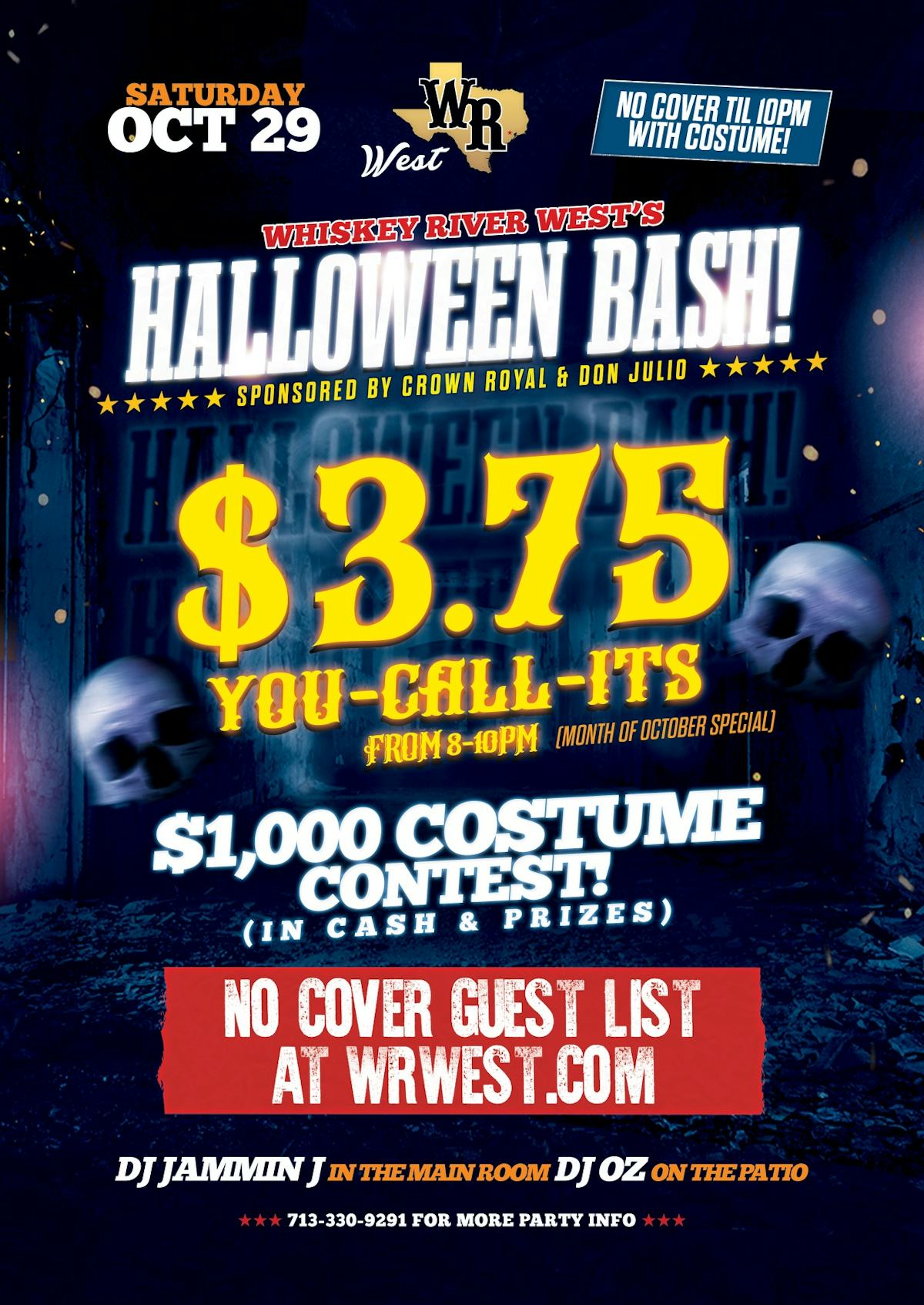 Tablelist Buy Tickets And Tables To Saturday Halloween Bash At Whiskey River West